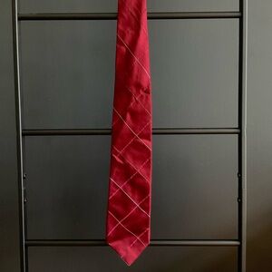 Burgundy silk tie
